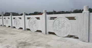 泰安芝麻白河道栏杆 石材栏杆