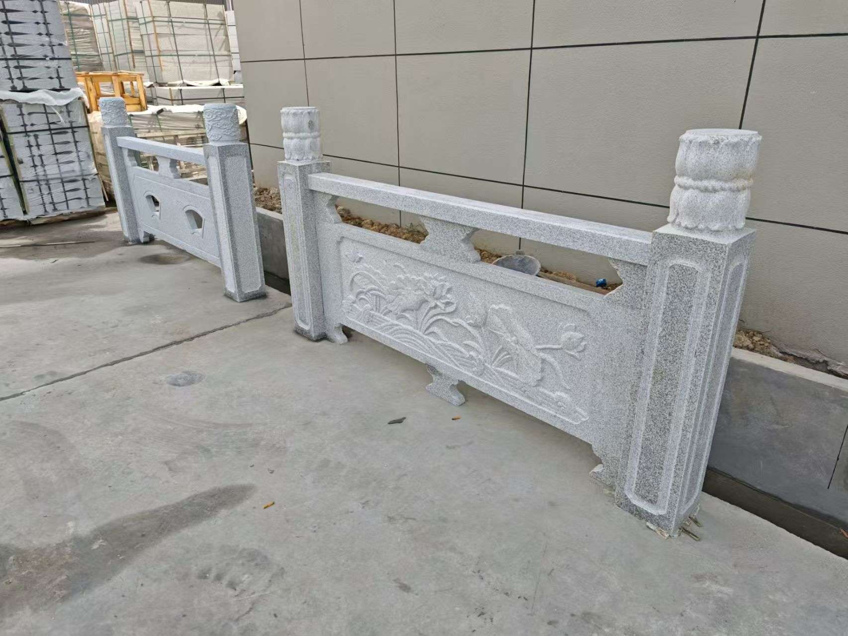 泰安芝麻白河道栏杆 石材栏杆