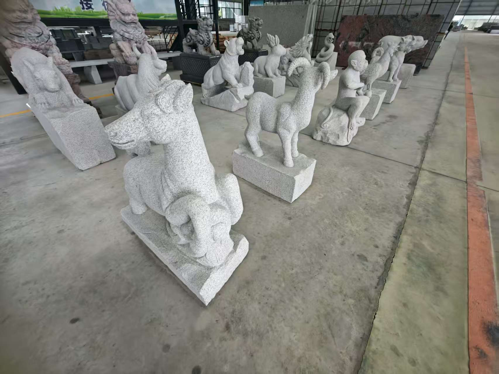 泰安芝麻白雕刻 十二生肖 异形雕刻