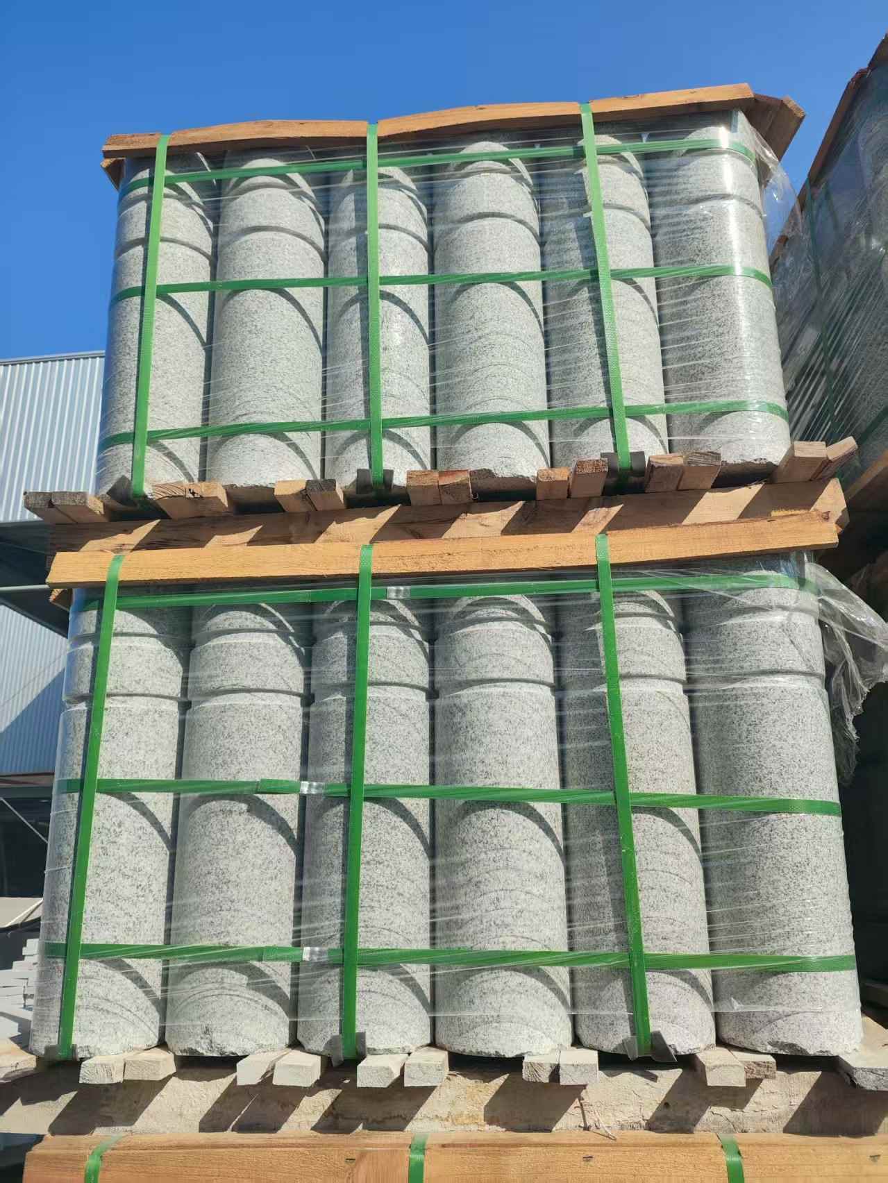 泰安挡车柱芝麻白 挡车石